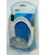 NEW Cox RF-CX-6 High Performance F-Type Coaxial 6 ft Cable WHITE Torque ... - £3.65 GBP