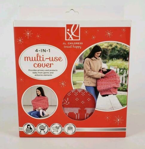 J.L. Childress 4 in 1 Multi Use Cover Car Seat Nursing Privacy Christmas... - $15.34