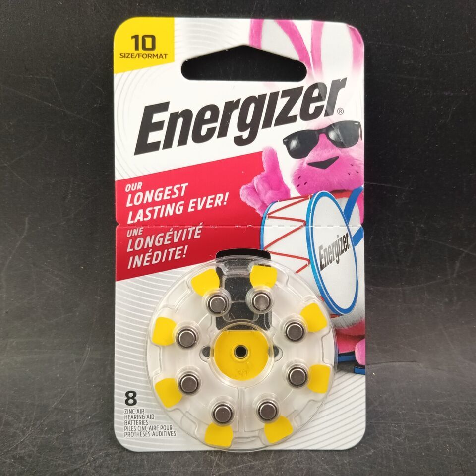 Energizer 8-Pack Size 10 AZ10DP, Made in USA Hearing Aid Batteries Free ... - $6.99