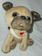 HALLMARK 8" Cu-Pug Plush Cupid Angel Heart Wings Dog Stuffed Animal Valentines - $10.82