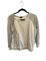 TORRID Womens Sweatshirt Gray Black Striped Sleeves Comfy Soft Sz 2X - £13.48 GBP
