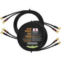 Coaxial Speaker Cable Pair With Two Eminence Gold-Plated Spade Plugs On Each - $116.94