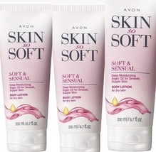 Avon Skin So Soft Soft & Sensual Body Lotion 6.7 Fl.oz Lot Of 3 - £37.68 GBP