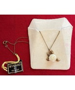 Vintage Winard 18&quot; Necklace Hand Carved Flower 14k Gold Filled - €22,09 EUR
