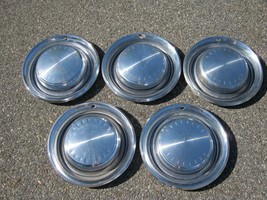 Lot of 5 genuine 1969 to 1973 Chrysler New Yorker 15 inch hubcaps wheel covers - £65.62 GBP