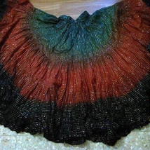 25Yard Tribal Gypsy ATS Triple Dyed Boho Lurex Skirt~ - £80.41 GBP