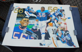 NY Giants Lawrence Taylor Signed 18x24&quot; Limited Edition GILES Lithograph NFL - £79.09 GBP