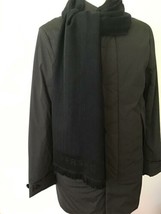 NEW VERSACE Men’s Reversible Wool (Large Logo) Black/Navy Scarf - MSRP $375.00! - £159.83 GBP