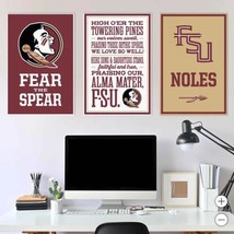 Florida State Seminoles Wall Art Garnet Gold NCAA 3-Piece Adhesive Canvas - $79.99