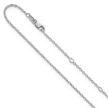 SS Rh-plat Polished/Dia-cut 1.4mm Cable 1in+1in Adjustable Chain - $33.00