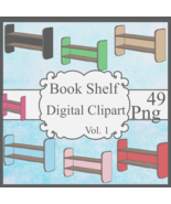 Book Shelf Digital Clipart Vol. 1 - $37.30 MXN