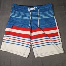 Mossimo Supply Co - Board Shorts Swim Trunks Men&#39;s 32&quot; Red White Blue St... - £11.71 GBP