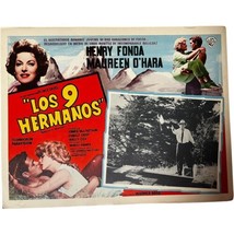 Vintage Los 9 Hermanos Henry Fonda Margaret O&#39;Hara Mexican Movie Lobby Card - £18.22 GBP