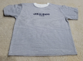 Vintage Baby Guess USA Toddler Baby Size XL Blue Striped T-Shirt - £10.30 GBP