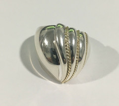 Charles Krypell 925 Silver &amp;14k Yellow Gold Vintage Twist Ring - $125.00