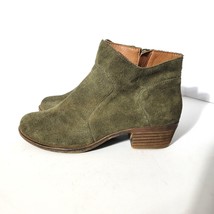 Lucky Brand Womens Ankle Boot Size 8 Olive Green Suede Leather Brolley - £13.73 GBP