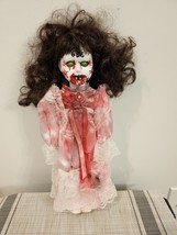 OOAK Creepy Horror Scary Gothic Clown Demon Baby Doll Halloween Decor 15&quot; - £36.84 GBP