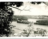 Vtg Postcard RPPC Looking Across Mississippi From Pike&#39;s Peak - McGregor IA - $5.31