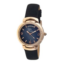 New Sophie And Freda SF4008 Women&#39;s New Orl EAN S Crystal Rose Gold Black Watch - £55.69 GBP