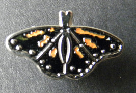 Butterfly Orange &amp; Black Lapel Pin 3/4 Inch - £4.19 GBP