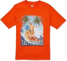 Wonder Nation Boy&#39;s Tasty Waves Short Sleeve Graphic T-shirt, Orange Siz... - $14.84