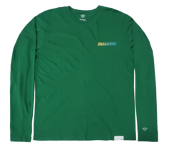 &quot;Diamond Supply Co. Speed Logo Green Long Sleeve Shirt – Graphic Urban Style&quot; - £18.75 GBP