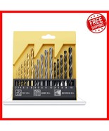 16-Piece Titanium Drill Bit Set for Precision Metal, Wood, and Masonry P... - $519.78 MXN