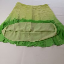 Worthington Women's Yellow & Green Back Zip Pull-On Lined Pleated Skirt Size 14 image 10