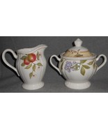 NORITAKE Homecraft FRUIT CANYON PATTERN Creamer and Sugar Set KOREA - $39.59