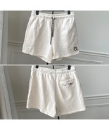 Peloton Cream Color Rainbow Embroidered Sweat Shorts Drawstring Elastic ... - $539.55 MXN
