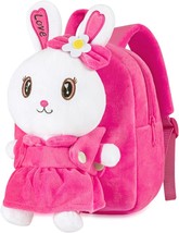 Toddler Backpack Soft Plush Backpack with Stuffed Bunny Toy Kids Mini Backpack f - £32.25 GBP