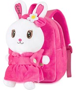 Toddler Backpack Soft Plush Backpack with Stuffed Bunny Toy Kids Mini Ba... - £31.64 GBP