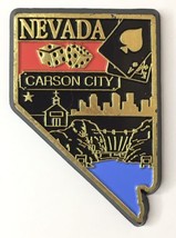 Carson City Nevada State Map USA Rubber Refrigerator Fridge Magnet Casino Canyon - £4.62 GBP