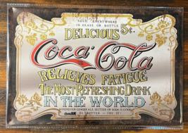 Coca-Cola Relives Fatigue Novelty Metal Sign 12&quot; x 8&quot; NEW! - £7.06 GBP