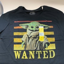 Baby Yoda Wanted T-Shirt Mens Large 42-44 Mandalorian Star Wars The Chil... - £7.05 GBP