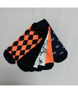 Halloween Fall Girl’s 6-12 Ankle Socks Orange Black Witch Jack O Lantern... - £12.42 GBP