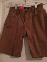 Red Ape Boys Casual Shorts Zip Button Pockets Size XL Brown - $44.62