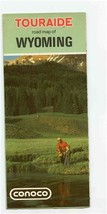 Conoco Touraide Highway Road Map of Wyoming Gousha 1972  - $11.88