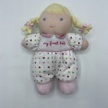 2011 Carter&#39;s Child of Mine Soft Plush Blonde My First Doll Rattle 9” He... - $8.14
