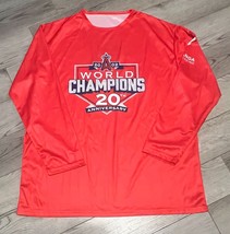 Angels 2002 World Series 20th Anniversary Red Long Sleeve Shirt Size XL - £6.26 GBP