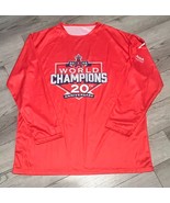 Angels 2002 World Series 20th Anniversary Red Long Sleeve Shirt Size XL - £6.16 GBP