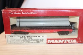 HO Scale Mantua, 40&#39; Flat Car with Pipe load, L&amp;N, Red, #113258 - 747-211 - £23.77 GBP
