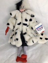 Cruella de Vil Faux Fur Plush 18&quot; Rag Doll Disney Villain NWT Vintage - $32.36