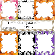 Frames Shapes 1B-Digital Kit-Jewelry-Gift Tag-Holiday-Digital Clipart-Halloween - £0.99 GBP