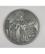 VTG Ancient Egyptian Hieroglyphics Token Pewter Medal Coin Round Coaster... - £15.20 GBP