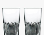 Royal Doulton Crystal Calla Highball Glasses Pair Clear Radiating Cuts 5... - $68.00