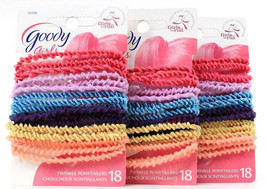3 Packs Goody Girls Twinkle Ponytailers 54 Total Kids Colorful Hair Acce... - $9.99