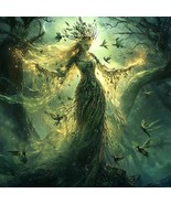 Dryadic Goddess Spirit Companion Forest Guardian Healing Renewal Wealth ... - $28.51
