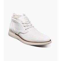 Stacy Adams Eastmont Plain Toe Elastic Lace Chukka Boot White 25748-100 image 13