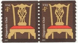 Scott 3761 - Chippendale Chair - 4¢ Stamp Coil Pair - MNH 2007 - £0.98 GBP